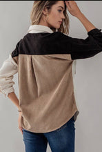 Load image into Gallery viewer, Relaxed Fit Colorblock Corduroy Shacket - FINAL SALE