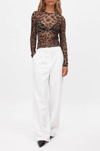 Load image into Gallery viewer, Leopard Sheer Mesh See Through Fitted Layering Top