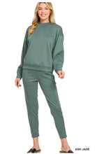 Load image into Gallery viewer, ZENANA - SCUBA MOCK NECK PULLOVER & PINTUCK JOGGERS SET - Multiple Colors
