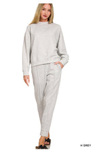 Load image into Gallery viewer, ZENANA - SCUBA MOCK NECK PULLOVER & PINTUCK JOGGERS SET - Multiple Colors