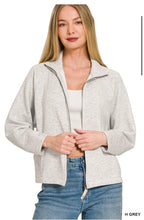 Load image into Gallery viewer, ZENANA -PREMIUM SCUBA FULL ZIP JACKET - Multiple Colors