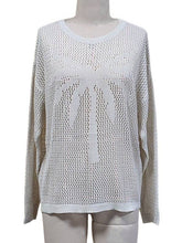 Load image into Gallery viewer, Palm Open-Knit Cover Up Long Sleeve Beach Sweater