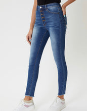 Load image into Gallery viewer, High Rise Button Fly Skinny Jeans