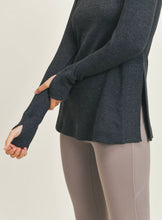 Load image into Gallery viewer, Waffled Long-Sleeve Top with Mock Neck
