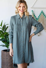 Load image into Gallery viewer, Tencel Shirt Dress-FINAL SALE