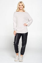 Load image into Gallery viewer, Renee C. - Heather Grey Knit Off the Shoulder Top

