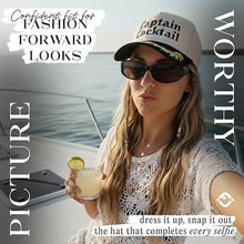 Load image into Gallery viewer, Captain Cocktail - Black/Beige (nautical) Hat
