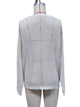 Load image into Gallery viewer, Palm Open-Knit Cover Up Long Sleeve Beach Sweater
