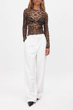 Load image into Gallery viewer, Leopard Sheer Mesh See Through Fitted Layering Top
