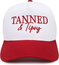 Load image into Gallery viewer, Tanned &amp; Tipsy - Red/White
