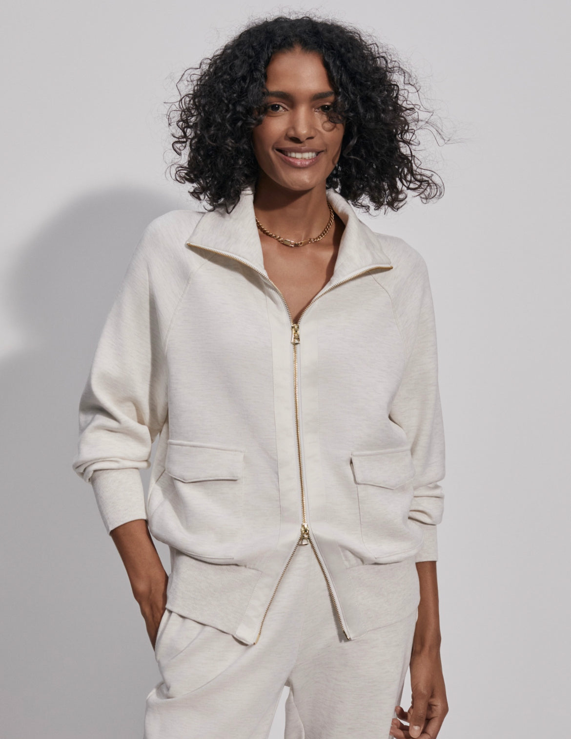 (取寄) バーリー レディース ロックスベリー ジップ スルー Varley women Roxbury Zip Through Taupe Marl Women's Varley Roxbury Zip Through | Zappos.com