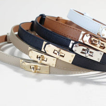 Load image into Gallery viewer, Kelly Adjustable Skinny Belt with Lock Buckle
