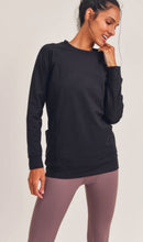 Load image into Gallery viewer, Active Raglan Pullover with Pockets-Black
