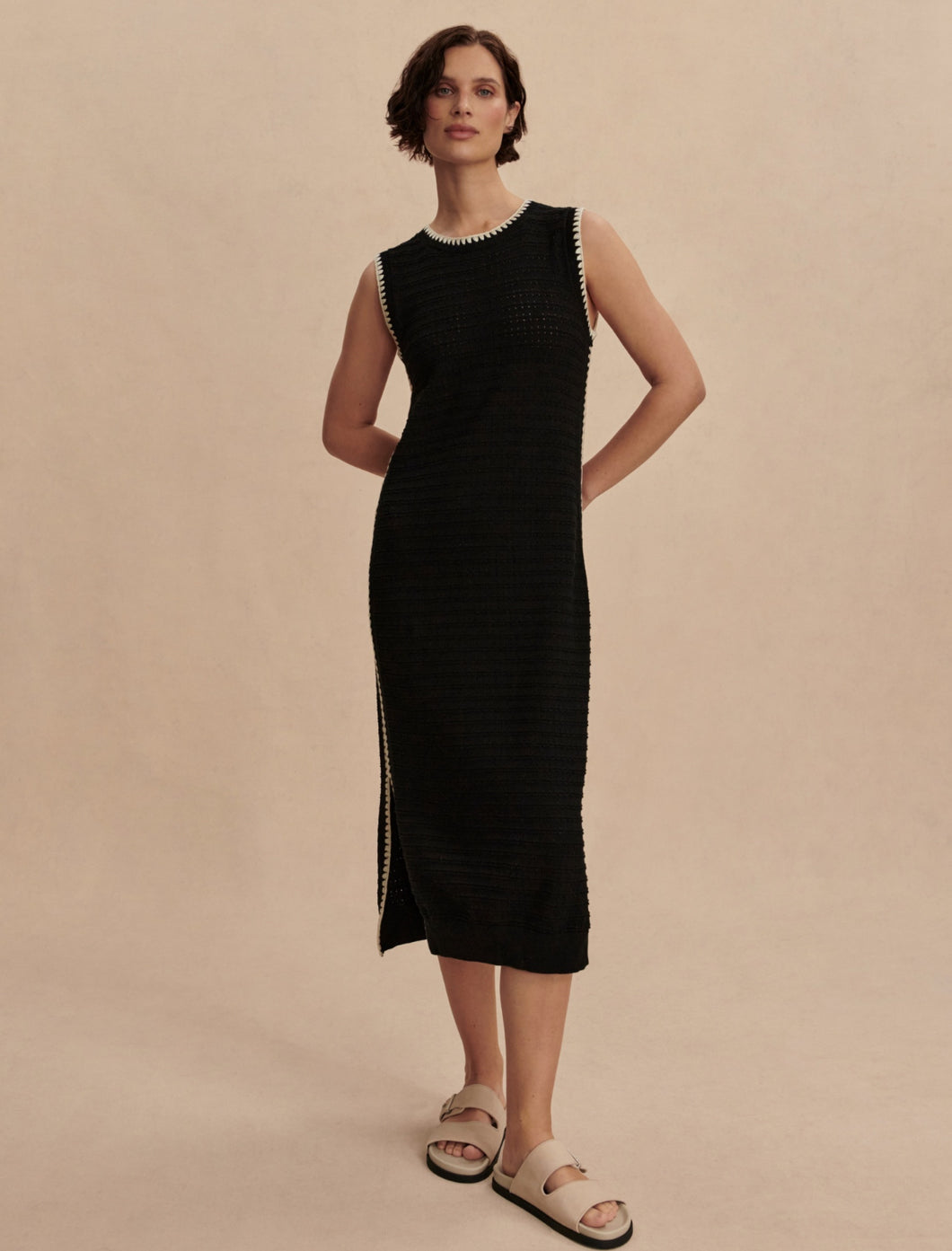 Varley Dwight Tank Knit Midi Dress Amour Vogue Varley Dwight Tank Knit Midi Dress Amour Vogue