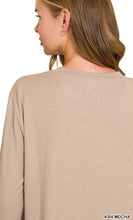 Load image into Gallery viewer, ZENANA - SOFT HACCI LONG SLEEVE ROUND NECK TEE &amp; JOGGERS SET - Multiple Colors
