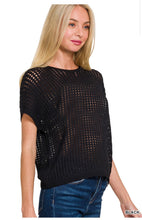 Load image into Gallery viewer, ZENANA - VISCOSE CROCHET KNIT SHEER HOLLOW SWEATER - Multiple Colors
