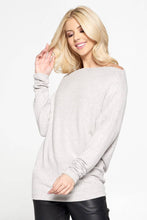 Load image into Gallery viewer, Renee C. - Heather Grey Knit Off the Shoulder Top

