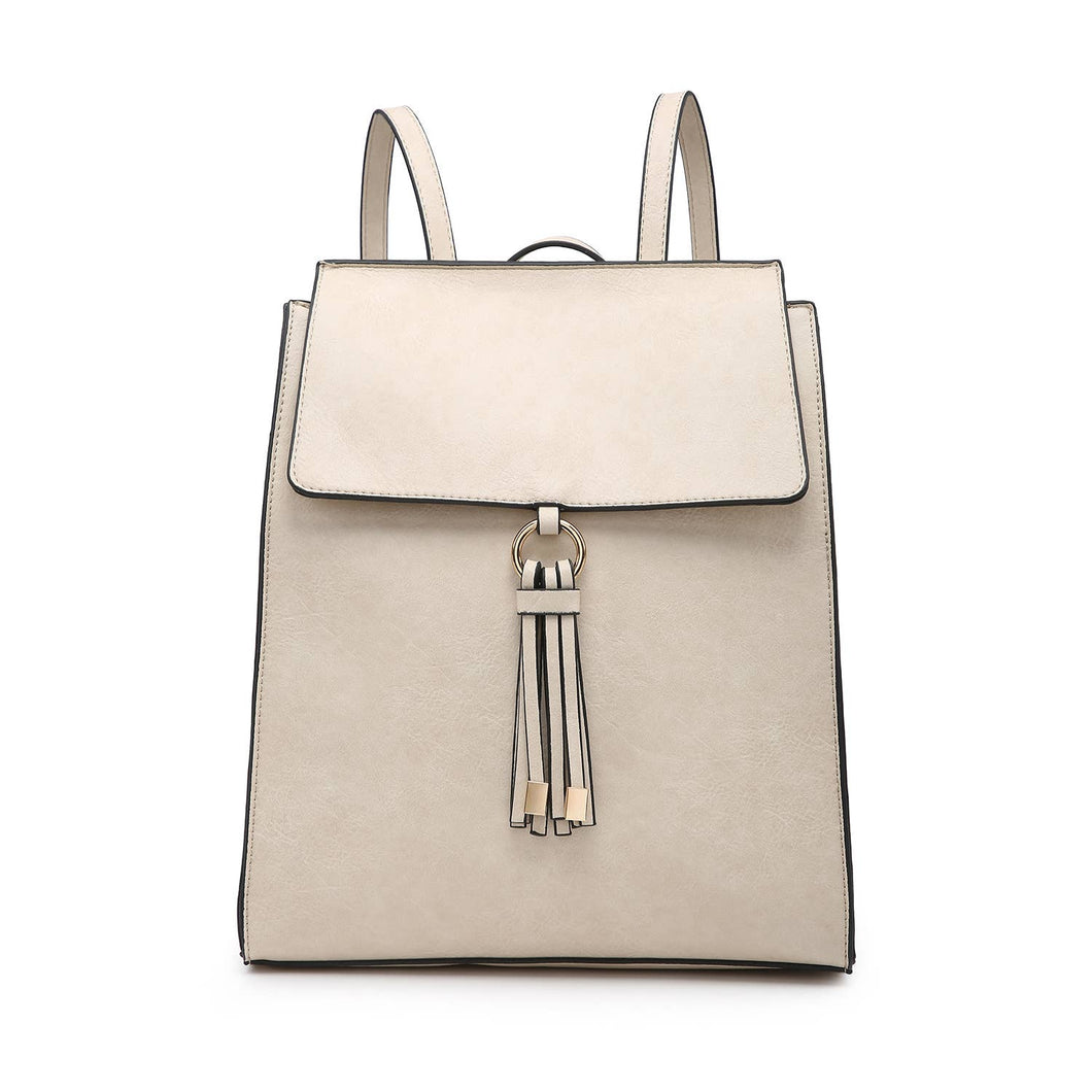 Elena Structured Backpack - OFF WHITE