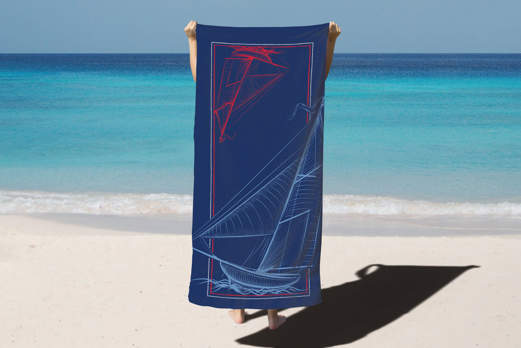 Beach Towel - Sailboat