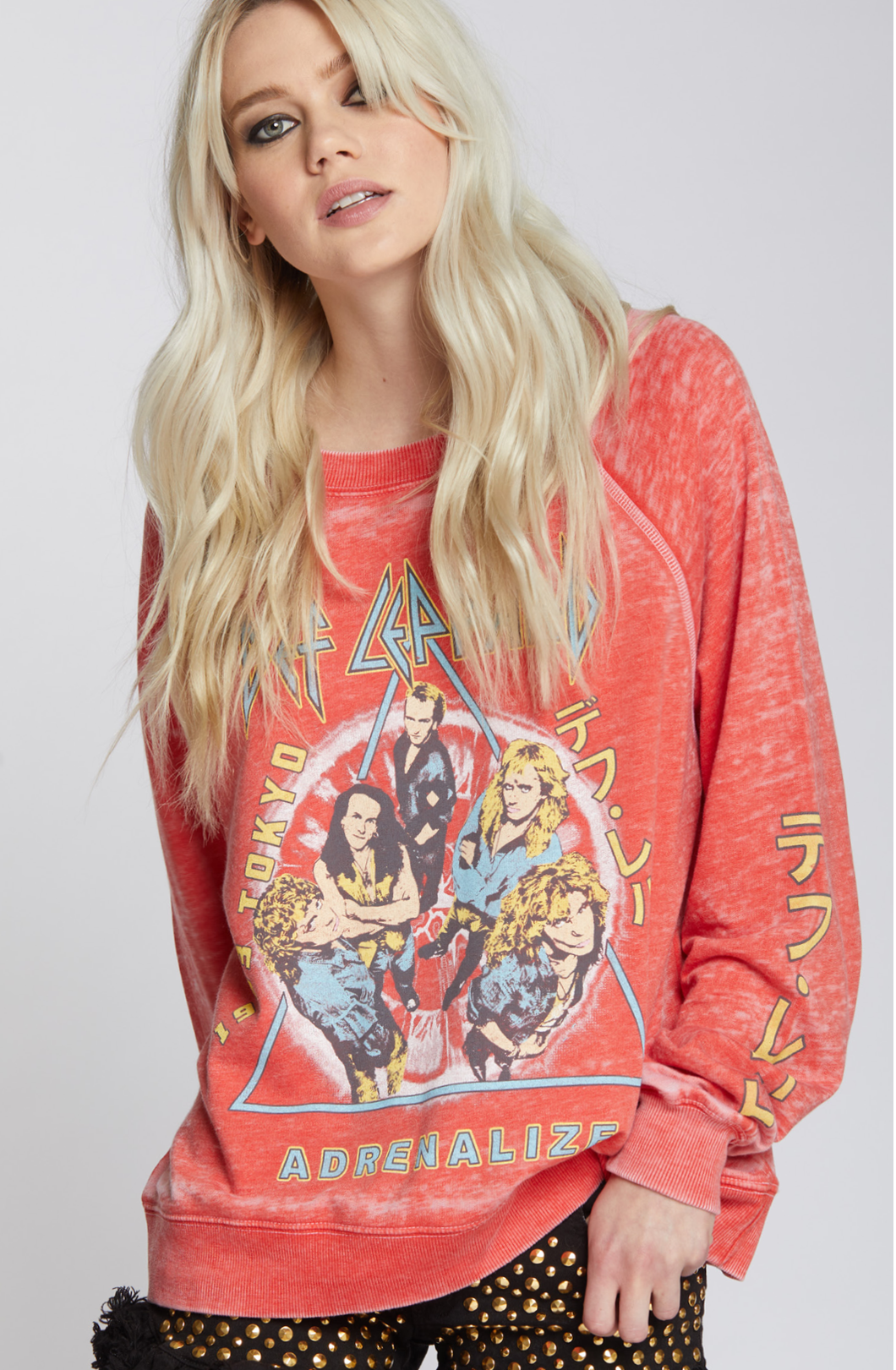 Def Leppard Adrenalize LS Burnout Sweatshirt