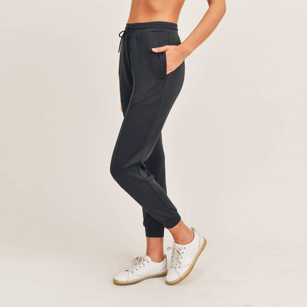 Cuffed Joggers with Zippered Pockets