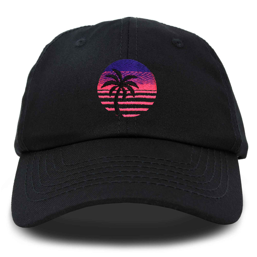 Palm Tree Baseball Cap-Black