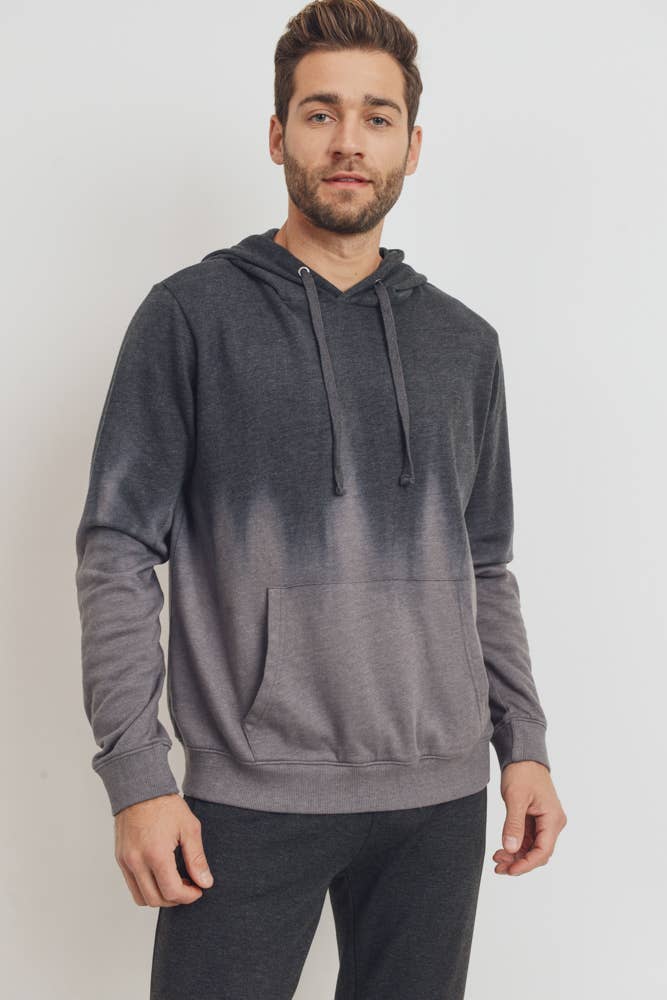 Dip-Dye Blaze Ombre Hoodie Pullover