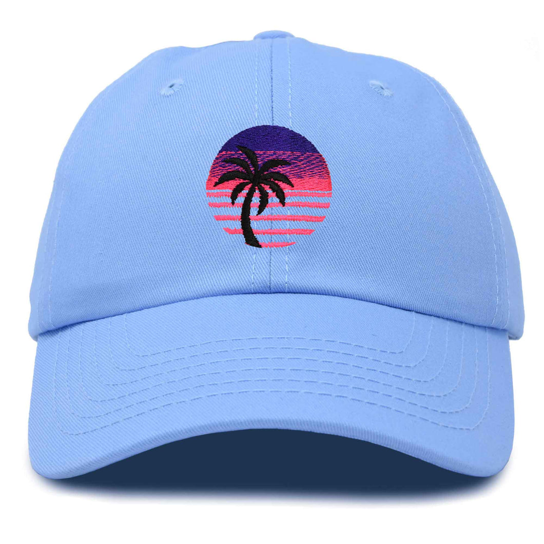 Palm Tree Baseball Cap-Blue