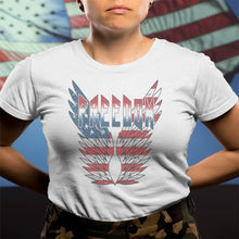 Load image into Gallery viewer, Patriotic Freedom Wings Graphic T-Shirt- Gray
