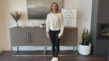 Load and play video in Gallery viewer, Pigment-Dyed Twist-Front Terry Cotton Pullover - Black
