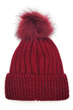 Load image into Gallery viewer, Pompom Crochet Glitter Beanies
