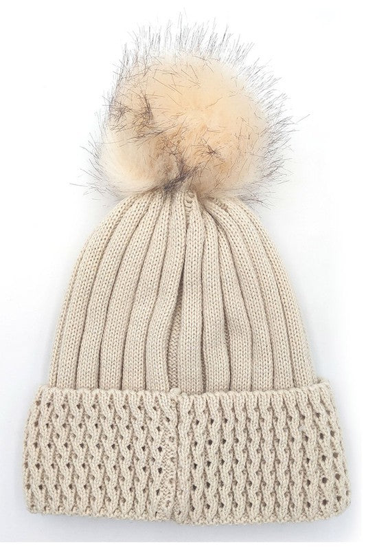Pompom Crochet Glitter Beanies