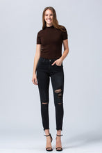 Load image into Gallery viewer, Flying Monkey - MID RISE DISTRESSED RAW HEM CROP SKINNY
