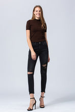 Load image into Gallery viewer, Flying Monkey - MID RISE DISTRESSED RAW HEM CROP SKINNY

