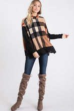 Load image into Gallery viewer, Plaid Mock Neck Sweater
