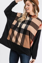Load image into Gallery viewer, Plaid Mock Neck Sweater
