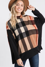 Load image into Gallery viewer, Plaid Mock Neck Sweater
