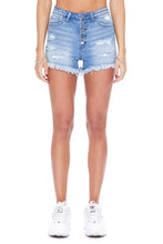 Load image into Gallery viewer, Nature Denim - High Waist Distressed Shorts
