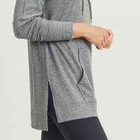 Load image into Gallery viewer, Hoodie Hi-Lo Raglan Pullover-GRAY
