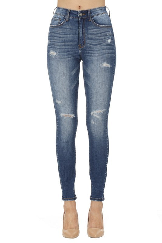 Nature Denim - High Waist Skinny Light Destruction