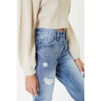 Load image into Gallery viewer, Nature Denim High Rise Crop Mom Jeans- FINAL SALE
