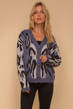 Load image into Gallery viewer, LEOPARD JACQUARD CARDIGAN SWEATER
