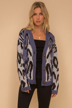 Load image into Gallery viewer, LEOPARD JACQUARD CARDIGAN SWEATER
