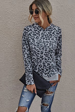 Load image into Gallery viewer, Leopard Long Sleeve Loose Hoodie
