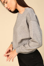Load image into Gallery viewer, Long Sleeve Knit Asymmetrical Neckline Sweater
