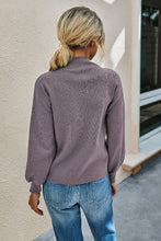 Load image into Gallery viewer, Mockneck Solid Long Sleeve Sweater-Lavender
