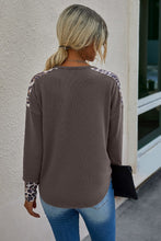 Load image into Gallery viewer, Round Neck Solid Button Loose Top - Beige
