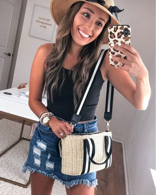 Natural seagrass satchel