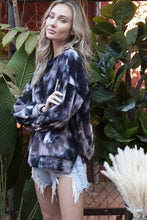 Load image into Gallery viewer, Soft brushed tie dye fur top-Black
