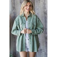 Load image into Gallery viewer, Suede Pocket Jacket - Olive

